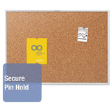 Quartet Cork Board, Bulletin Board, 8' x 4' Corkboard, Aluminum Frame (2308),Silver