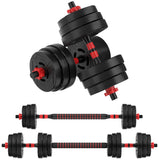 Fitvids 60LB 2-in1 Portable Changeable Dumbbell and Barbell Kettlebell Set With Adjustable Weights Fitvids