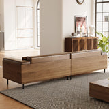NessCarsti 111.81" Mid-Century Modern 4-Seater Sofa Couch with Low Back