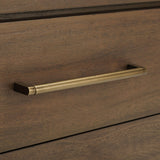 SAFAVIEH Couture Home Collection Rosey Brown 3-Drawer Wood Nightstand Table (Fully Assembled)