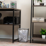 Mind Reader Mesh Trash Can, Square Wastebasket for Office or Home, 5 Gallon Capacity, Metal Mesh, Set of 2, Silver