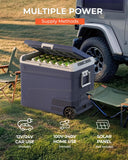 EKOJUCE 12 Volt Refrigerator Portable Fridge Freezer - 58 Quart(55L) Electric Cooler with Wheels, 12/24V DC & 100-240V AC, -4℉-68℉