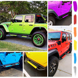 OEDRO Paintable Running Boards Fit for 2007-2018 Jeep Wrangler JK 2 Door