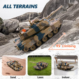 ROGALALY RC Tank Set, 1/24 Scale Army Battle Tanks with Life Indicators and Spray, 35 Mins Playtime Remote Control Military Toys, Set of 2 RC Vehicles for Kids and Adults