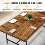 Tribesigns 6FT Conference Table, Rustic Rectangle 70.8" W x 35.4" D Meeting Table