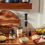 KitchenAid Variable Speed Corded Hand Blender with Blending Pitcher, Whisk and Chopper Attachments, KHBV83BM, Black Matte