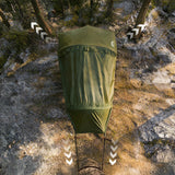 Night Cat Flat Lay Hammock Tent: Portable Lightweight Camping Hammock with Mosquito Net Waterproof Rainfly for Adults 1 Person Outdoor Camping Green