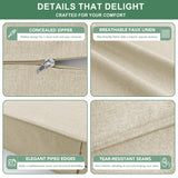 Summsun Patio Chair Cushions Set of 4, Faux Linen Outdoor Furniture Cushions
