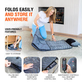Full Body Massage Mat, Vibrating Mattress Pad, Bed Massager Mat, Massage Mats for Full Body with Detachable Pillow with Heat, Alleviates Muscle Pain, Improves Circulation and Stress Relief by SITFIT