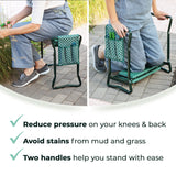 Garden Stool & Kneeler - Kneeler & Stool for Gardening, Foldable Garden Seat for Storage, Garden Kneelers