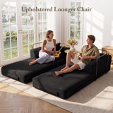Cloud Boneless Convertible Sofa Bed, 5-in-1 Foldable Compressed High-Density Sponge Sofa, 70" Corduroy Fabric 2 Seater Sleeper Couch Futon Daybed for Living Room Bedroom (Black)