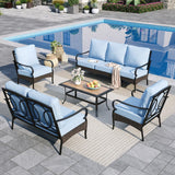 Sophia & William Metal Patio Furniture Set, 7 Seats Outdoor Conversation