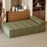 NessCarsti 79" Compact Convertible Sofa Bed, Cloud Loveseat for Apartment