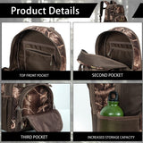 OUUTMEE Hunting Backpack, Camo Outdoor Hunting Pack for Bow or Rifle with Holder for Hunting, Camping, Hiking OUUTMEE