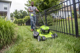 Greenworks 40V 21" Cordless Brushless Push Mower, 4.0Ah + 2.0Ah USB Batteries and Charger Included