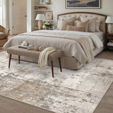 WondRg 12x15 Brown Grey Abstract Area Rug