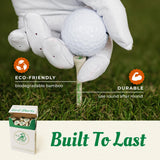 10 Packs of 18 Wooden Golf Tees in Cigarette-Style Packaging | Durable, Biodegradable 2 ¾ Golf Tees