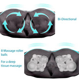 Neck and Back Massager with Heat - Deep Kneading Pillow for Massage - Electric Full Body Massager InvoSpa