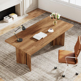 Tribesigns 10.5FT Conference Table, Large Rectangle Meeting Seminar Table for 10-12 Person