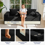 MAXYOYO Sofa Bed, 80-Inch Oversized Boneless Loveseat, 2 Cup Holders