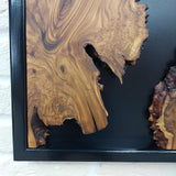 Live Edge Wood Wall Art - Natural Cedar Decor Panel for Modern Living Room and Office - 20"x60"