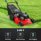 PowerSmart 22-Inch Gas Lawn Mower Self-Propelled, 150cc B&S Engine, 3-in-1 Mulching System