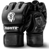 FIGHTR® Pro MMA Gloves for Grappling Sparring Training, Kickboxing Martial Arts Muay Thai Punching Bag Mitt Training Boxing for Men and Women | incl. Carrying Bag FIGHTR