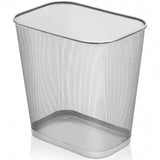 Nuanchu 1 Pcs Silver Mesh Trash Cans Bulk, 4 Gallon Metal Wastebaskets