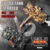 Supdex 1/24 RC Tank, Remote Control Chinese 99 Army Model Tank with Sound Effects, Lights and Smoke, 2.4G Military Model Toy for Kids, Perfect Birthday for Boys 6+ Years Old