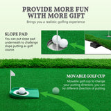 Golf Putting Green, Professional Large Golf Putting Mat with Realistic Turf, Golf Game Practice Equipment for Indoor Outdoor Putting Practice (Green, 5x12 FT)
