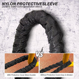 Battle Rope 40FT Battle Rope for Exercise Workout Rope Exercise Rope Battle Ropes for Home Gym Heavy Ropes for Exercise Training Ropes for Working Out Weighted Workout Rope Exercise Workout Equipment