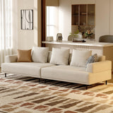 109.4" 4-Seater Modern Fabric Sofa Couch with Deep Comfortable Seating, Upholstered Nordic Style Sofa, Sofas for Living Room, Apartment or Office – Beige