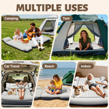 Chsuiwe SUV Air Mattress, Thickened Car Air Mattress with Electric Pump, Air Mattress for SUVs with 2 Pillows, Flocking Inflatable Bed for Cars, car Bed for SUV Trunk, Camping Road Trip (Gray)