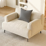 Modern Minimalist Fabric Sofa, 110.2-inch Four-Seater with Solid Wood Frame and Metal Legs. Suitable for Living Rooms, Reception Areas, and Apartments. Available in Beige. (41.3inch-Armchair)