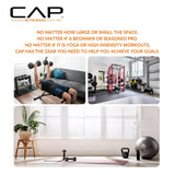 CAP 100 LB Coated Hex Dumbbell Weight Set with Comfort Grip and with Vertical Rack