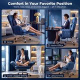 Big and Tall Office Chair, Flip Armrests for Pets & Cross Legged Sitting