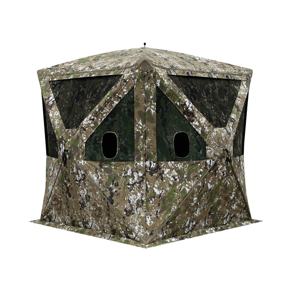 Barronett Blinds® Big Cat™ Heavy-Duty, Portable Hunting Blind, Heavy-Duty Hub Blind, 600 Denier Fabric, Low Profile Windows, 3-Person, Crater™ Thrive, 80” x 90” x 90”, BCHD350CT Barronett Blinds