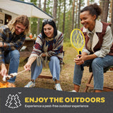 Electric Fly Swatter [Set of 2] Handheld Bug Zapper Racket for Indoor/Outdoor - 4000 Volt Swatter - Instant Bug & Mosquito Killer with Attractant LED Light - USB Rechargeable Portable Fly Zapper.