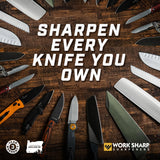 Work Sharp Precision Adjust Elite Knife Sharpener - Fixed Angle Sharpening System for Kitchen & Pocket Knives - Professional Guided Knife Sharpening Tool