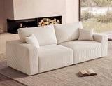 Modular Loveseat Cloud Couch, 79" Memory Foam Boneless Double Sofa, Beige
