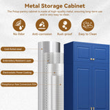 Polup 90" Pantry Cabinet, Tall Metal Storage Cabinet with Doors and Shelves