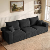Gericco 113" Modular Sectional Sofa 3-Seat Boneless Couches for Living Room