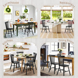 LUE BONA Windsor Dining Chair, Dining Chairs Set of 6, Spindle Back Wood Kitchen Chairs Wooden