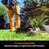 LawnMaster NPTGSP2617A No-Pull Gas Grass Trimmer with Electric Start 26cc 2 Cycle 17-Inch