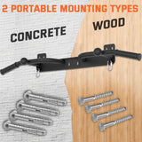 HWOOUSA Wall Mounted Pull Up Bar - Heavy Duty Chin Up Bar, Strength Training, Outdoor Pull-Up Bar for Garage, Joist, Wall Mount - Multifunctional Fitness Bar,Supports up to 600 Lbs HWOOUSA