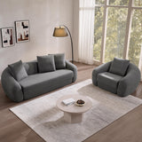 SICOTAS 49.9" Curved Convertible Sofa Couch Bed for Living Room Futon Cloud Boneless Sleeper Chair Pull Out Floor Couch with Deep Seat Single Foam Lounger No Assembly for Bedroom Apartment, Dark Grey