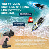 BEZGAR RC Boat, 2 Packs 12 inch Fast Speed RC Boat 30 KPH with A Portable Suitcase for Lakes & Pools & Salt Water, Summer Toys for Adults and Ideal Gifts for Kids Boys Age 6 7 8-12 Years Old - TX2P1