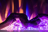 Touchstone Chesmont Smart Electric Fireplace- Wall Hanging Fireplace with 50" Wide Black Floating Mantle- Alexa/WiFi Enabled-10 Color-1,500W Heater- Crystals & Driftwood-Model 80034