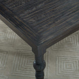 Roundhill Furniture Leviton Urban Style Dark Washed Wood Dining Set