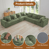 140''Modular Sectional Couches for Living Room, Cloud Boneless Compressed Sectional Sofa